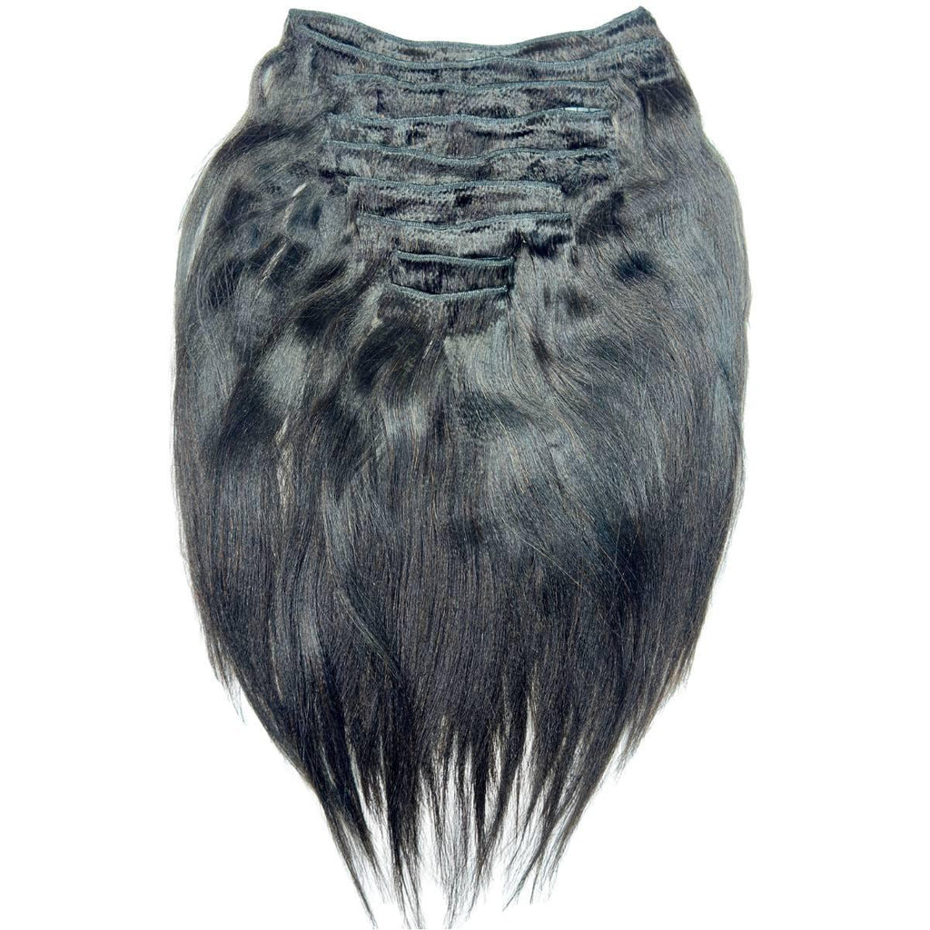 Yaki Straight Clip-In 100% Human Hair  Extensions